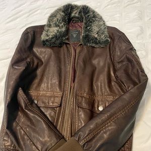 Leather brown jacket